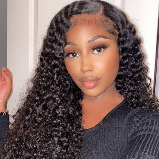 HD - Human Hair 4x4 Lace Closure Deep Curly Wig