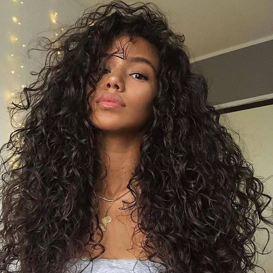 HD - Human Hair 13x6 Lace Front Deep Curly Wig