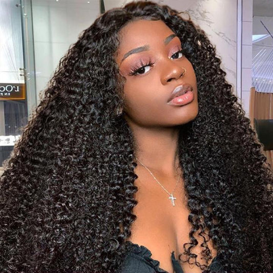 Human Hair 13x4 Full Lace Front Kinky Curly Wig