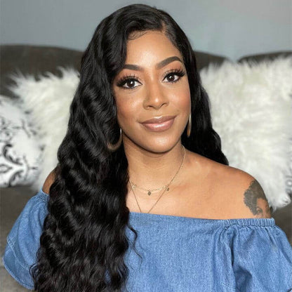 HD - Human Hair 4x4 Lace Closure Deep Wave Wig