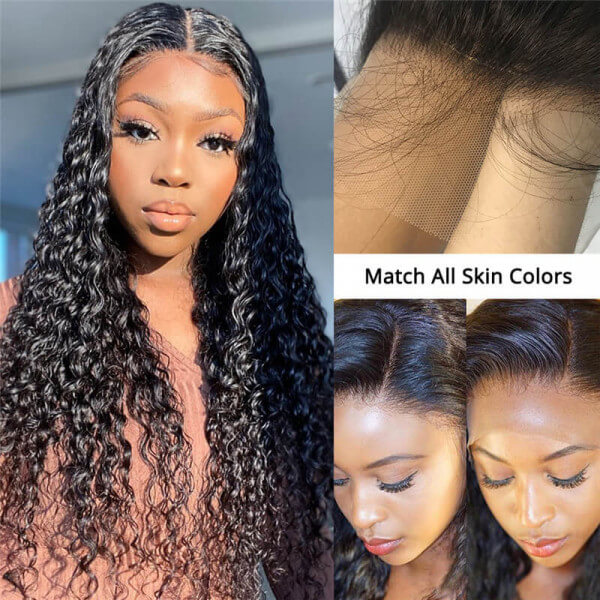 HD - Human Hair 5x5 Lace Closure Deep Curly Wig