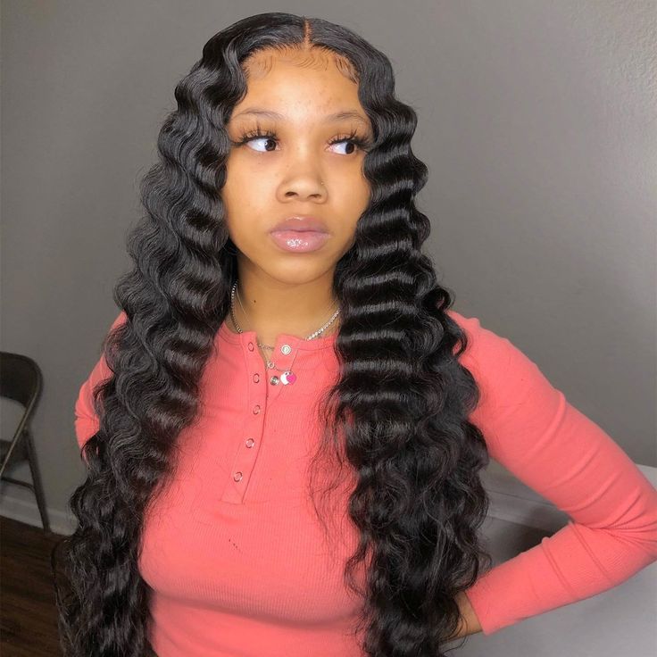 Human Hair 13x4 Full Lace Front Deep Wave Wig