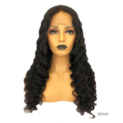 Human Hair 13x4 Full Lace Front Deep Wave Wig