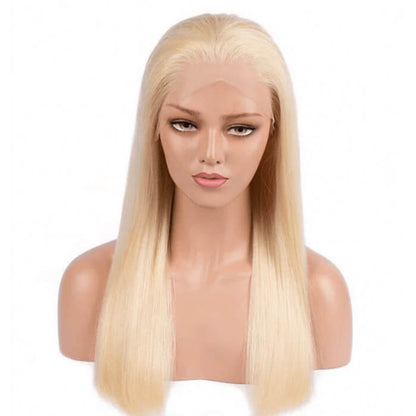 Human Hair 13x4 Lace Front #613 Blonde Straight Wig