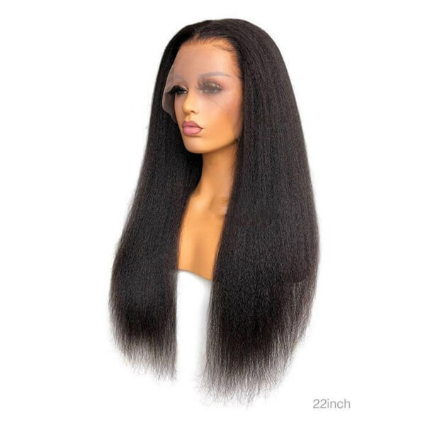 HD - Human Hair 4x4 Lace Closure Kinky Straight Wig