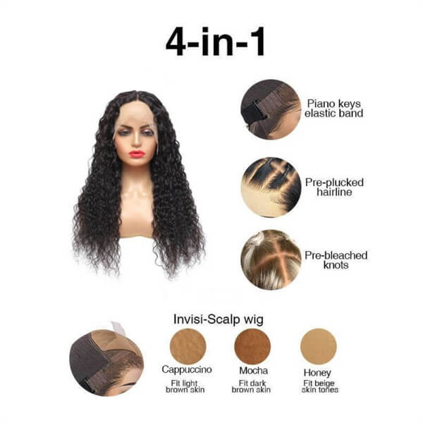 Human Hair 13x6 Lace Front Water Wave Wig