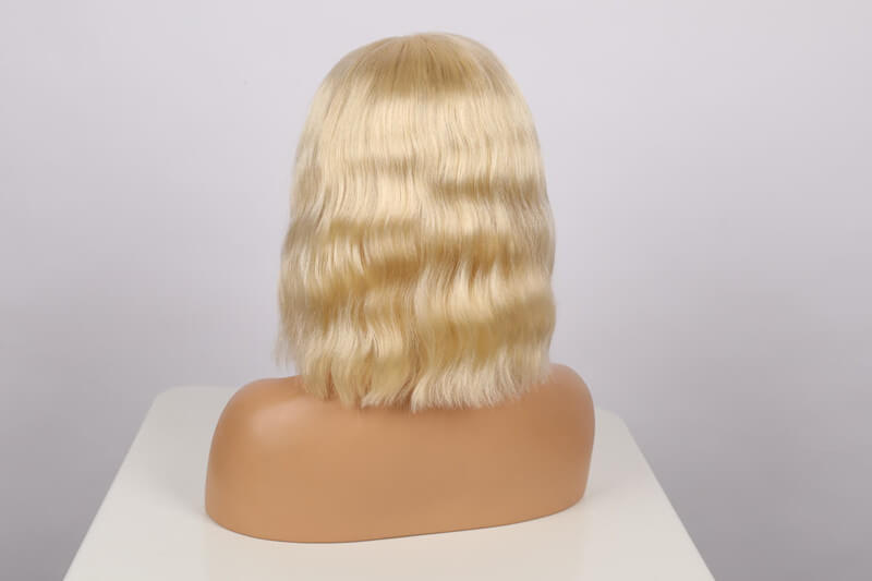 Human Hair 13x4 Lace Front 613 Blonde Body Wave BOB Wig