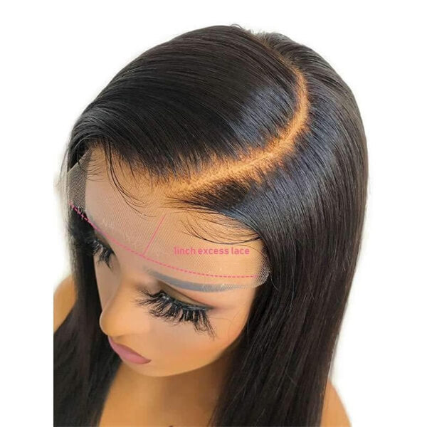 Human Hair 4x4 Lace Closure Straight Wig