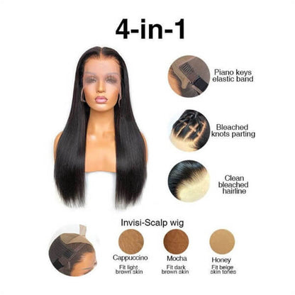 HD - Human Hair 13x6 Lace Front Straight Wig